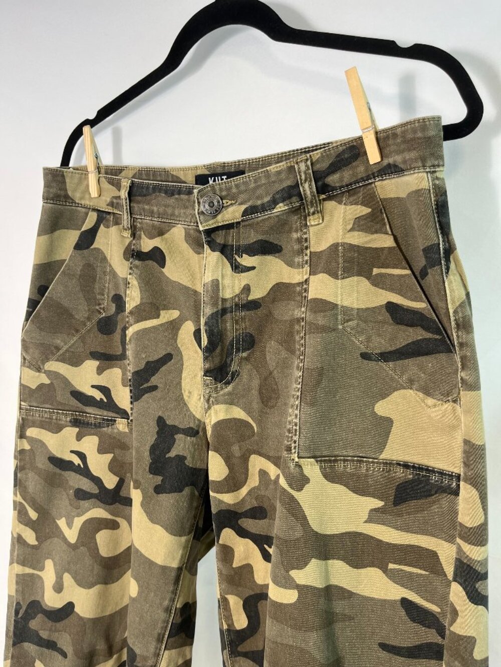 KUT from the Kloth Women's Olive Green Khaki Jeans